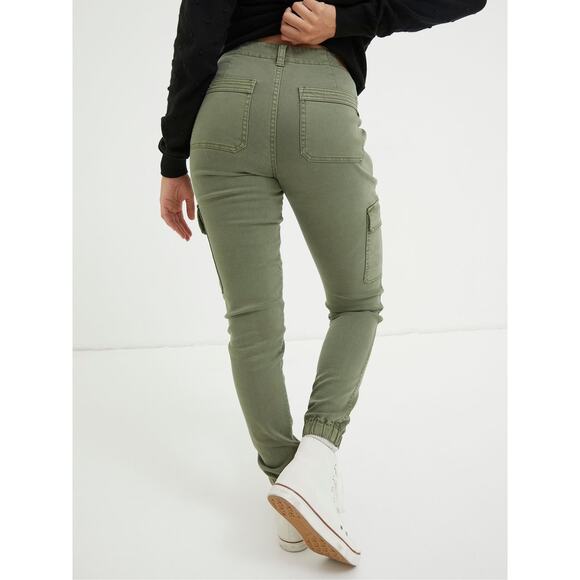 Fatface Women's Comfort Stretch Hythe Cargo Trousers Slim Fit Green Size 6 - Picture 9 of 9